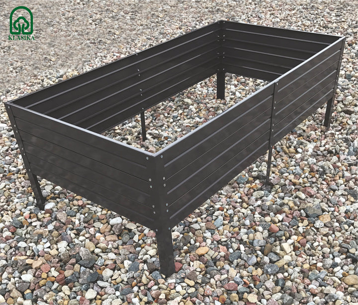 Raised Flowerbed Galvanised Steel, 0,75m x 1,5m x 0,3m Powdercoated